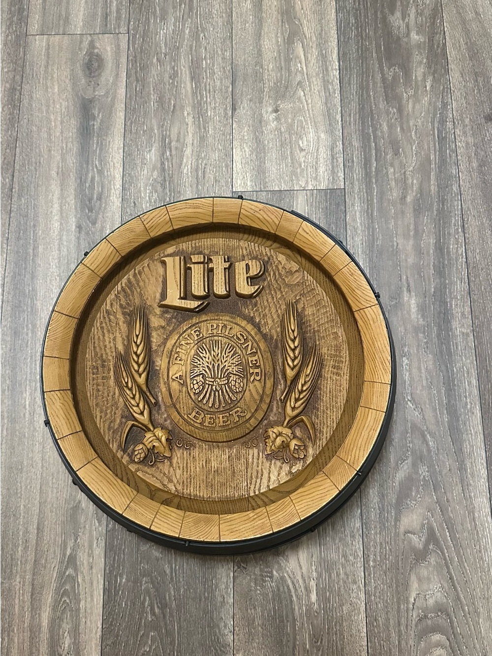 Vintage Miller Lite Barrel Sign